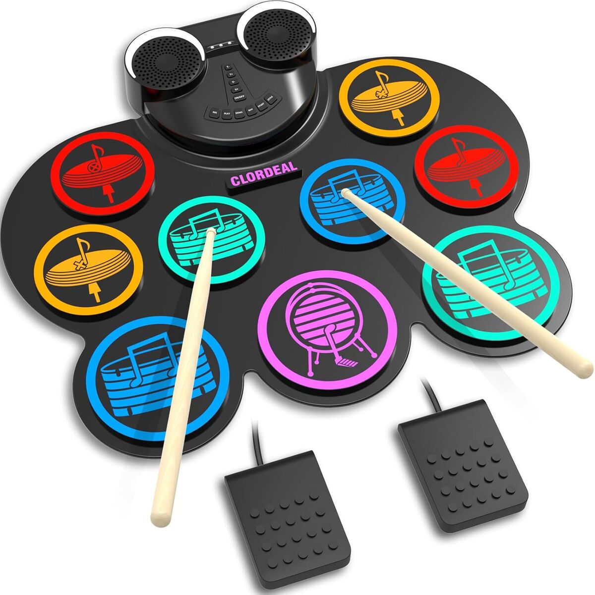 Test Clordeal Batterie Électronique : bluetooth, midi et Haut-Parleurs Intégrés
