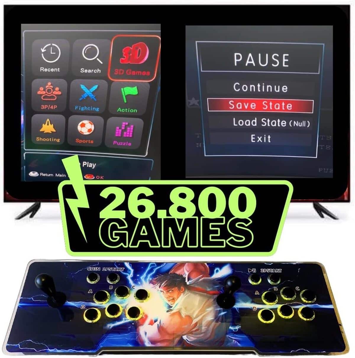 Test Pandora Box Arcade : 26 800 jeux rétro à l'essai !