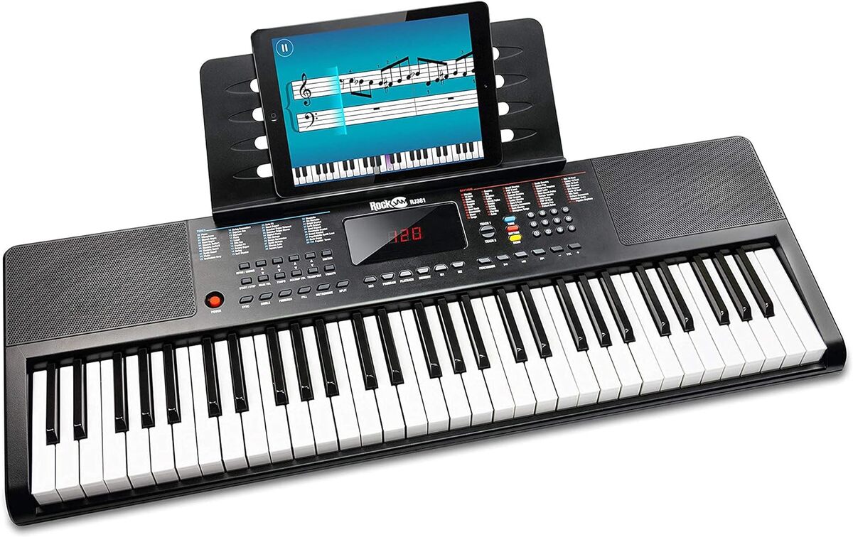 Test RockJam Clavier 61 touches : autocollants et Simply Piano inclus