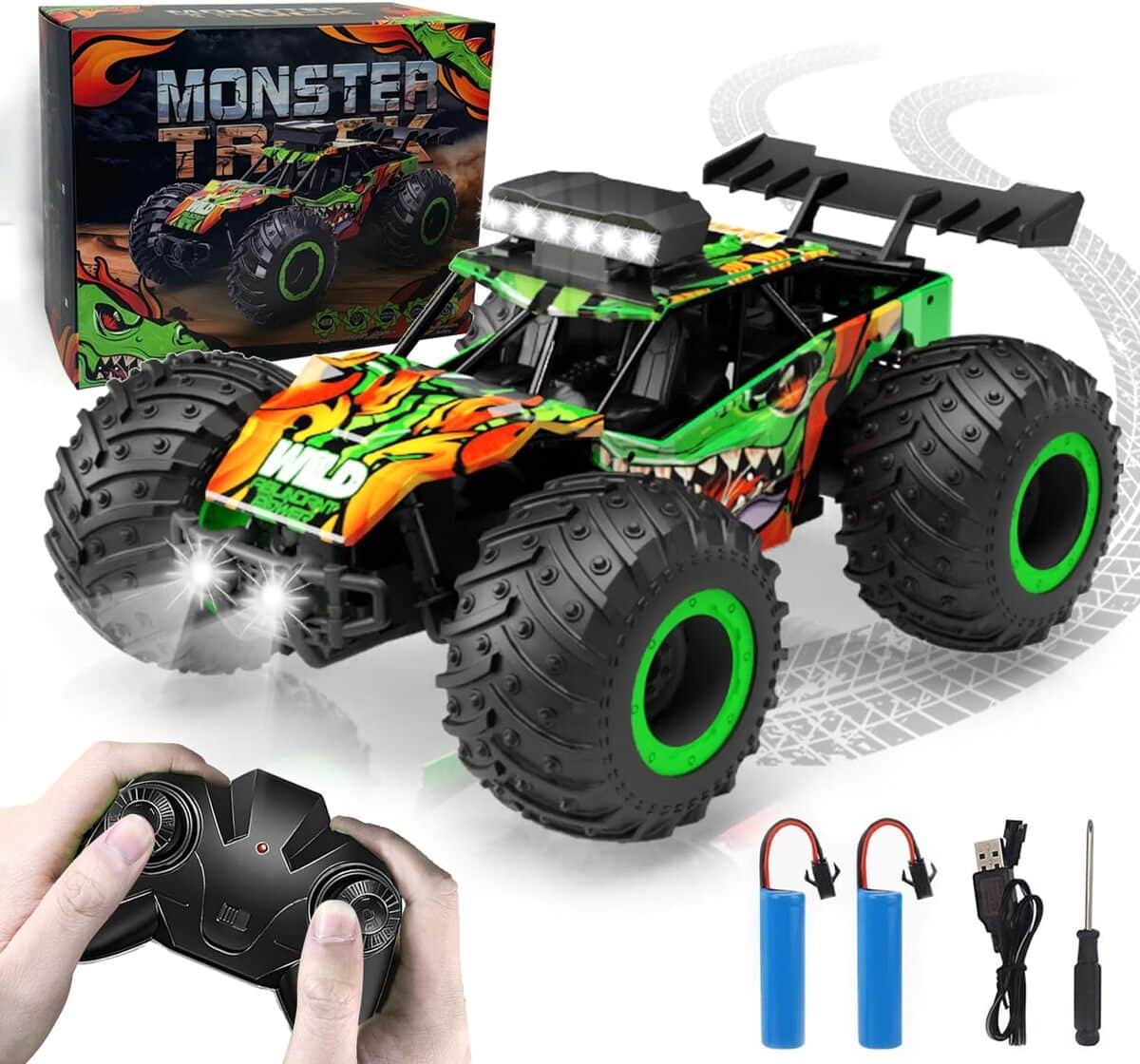 Test : voiture télécommandée PandaHome 1/20, le monster truck dinosaure