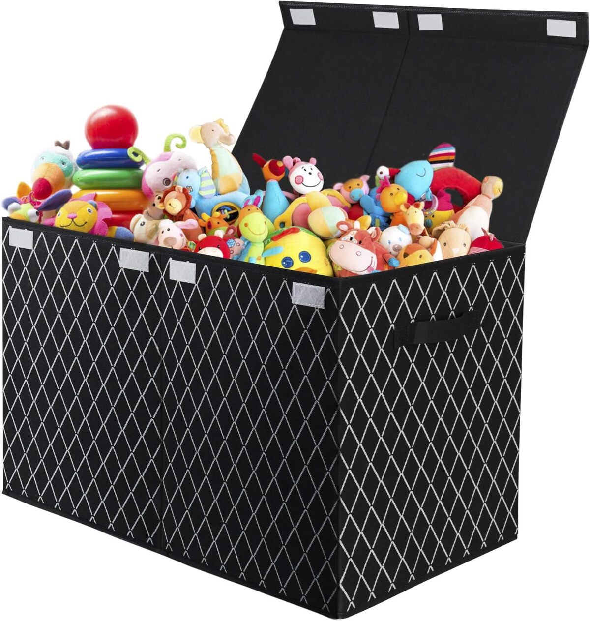 Test : boîte à jouets carreaux noirs pour enfants