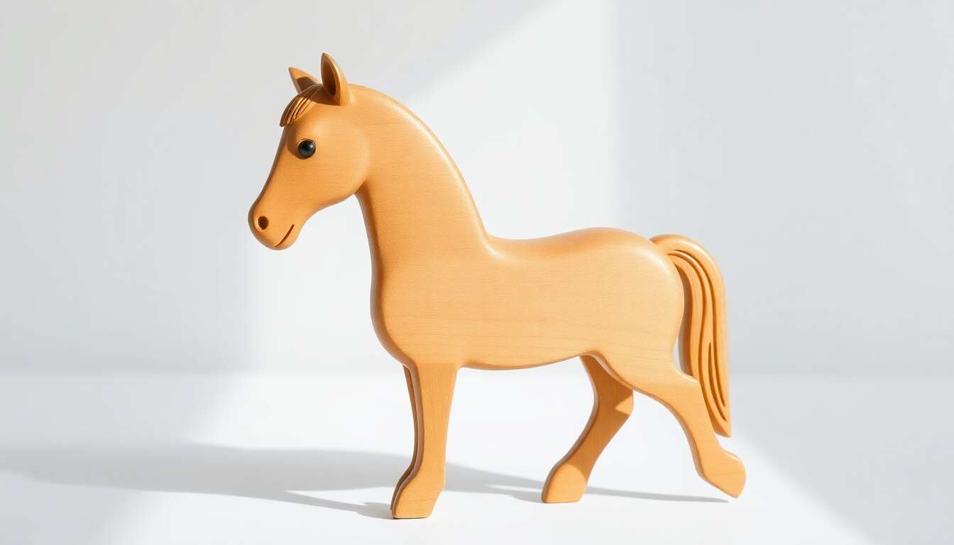 Cheval de bois Montessori : petit modèle pour l'éveil des enfants