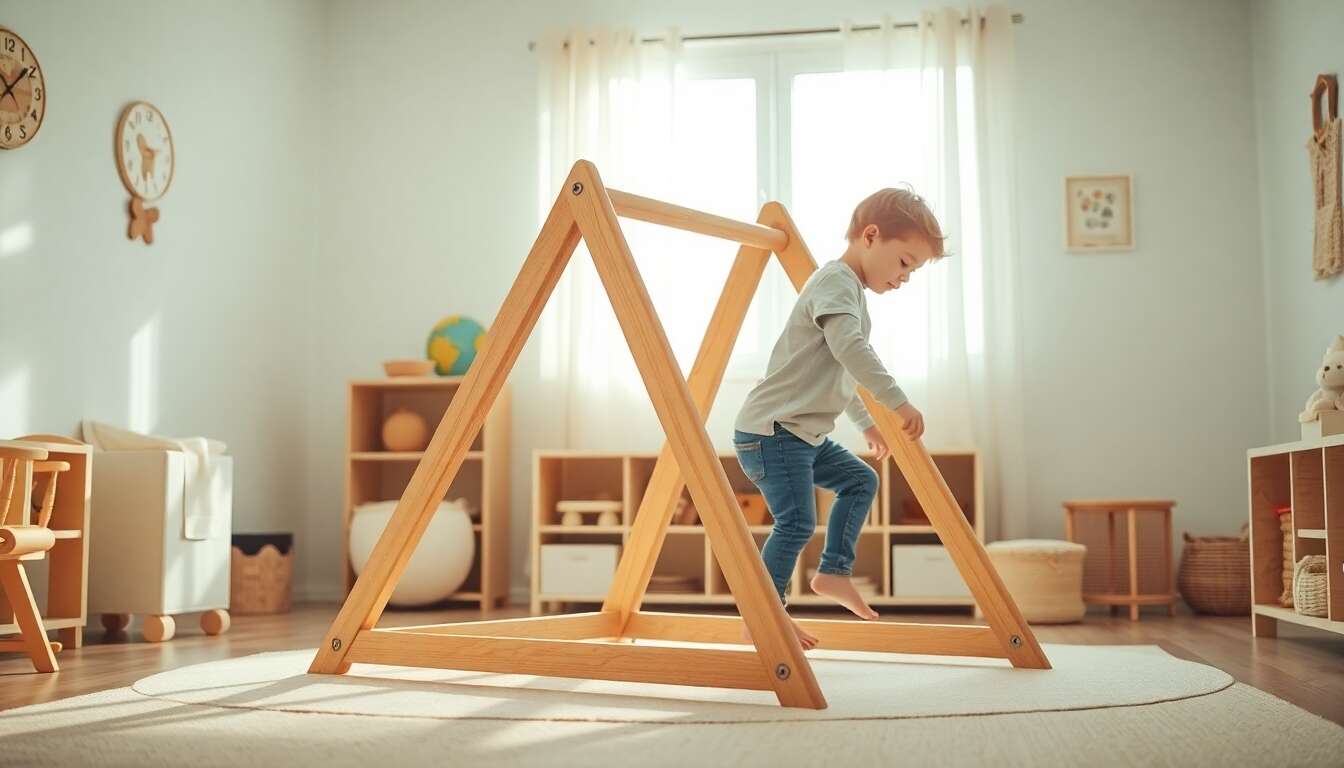 Triangle de Pikler : un incontournable des jouets Montessori