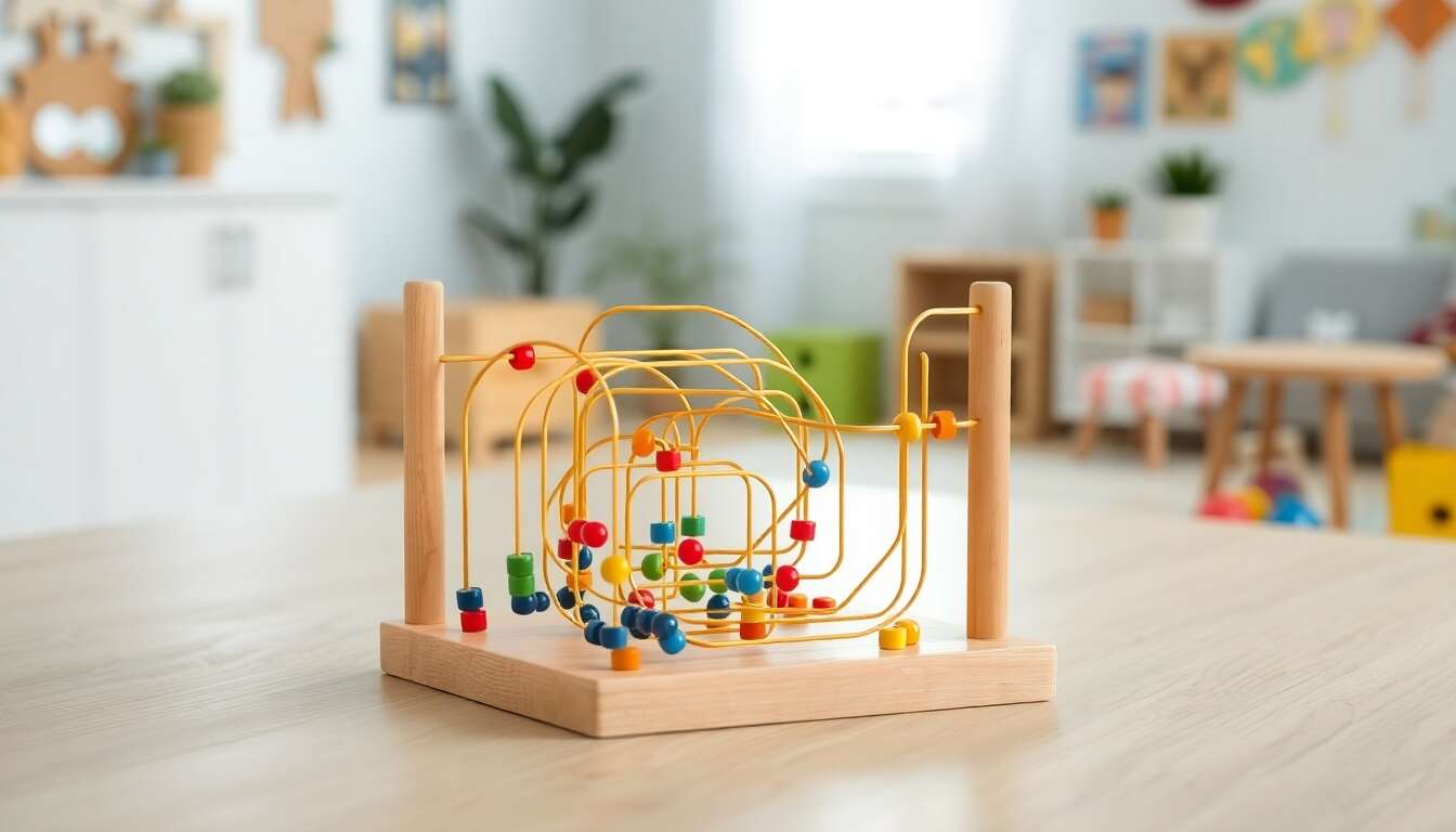 Circuit de motricité boulier en bois Montessori