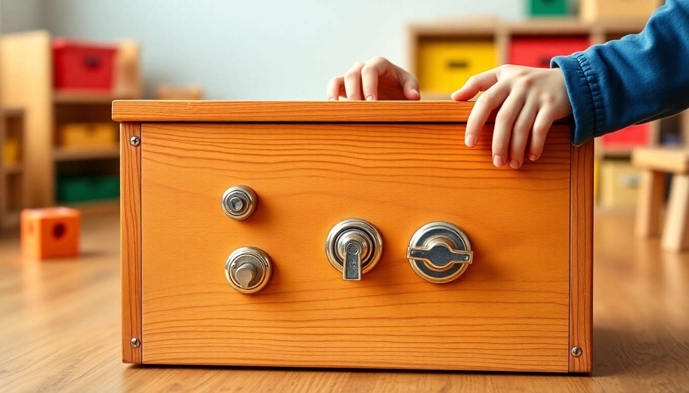 Boîte à serrures Montessori : développement et autonomie de l'enfant