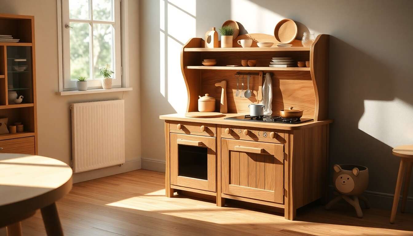 Cuisine en bois Montessori pour enfants certifiée FSC