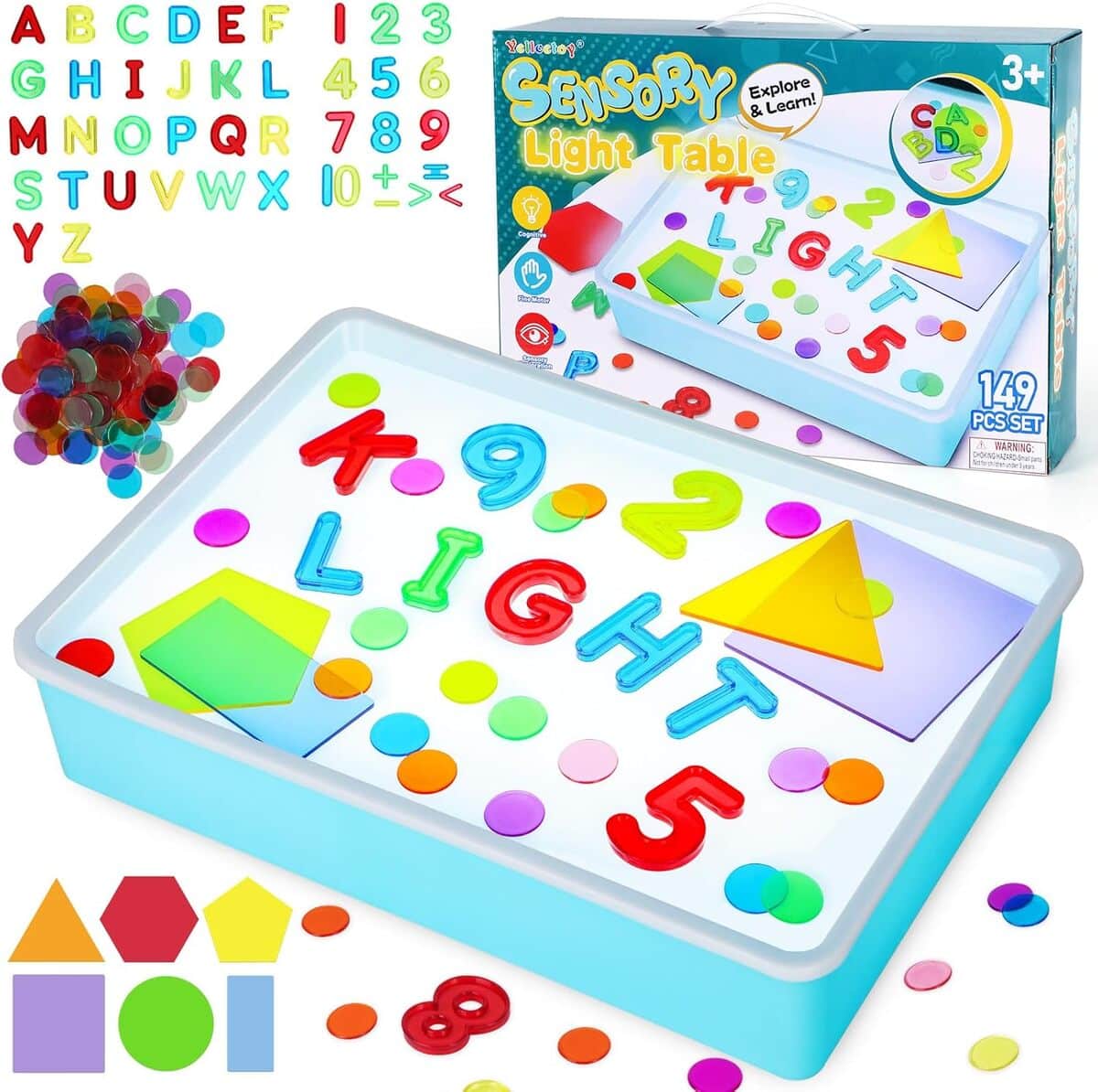 Test de la table lumineuse Yellcetoy : jouet sensoriel Montessori pour enfants