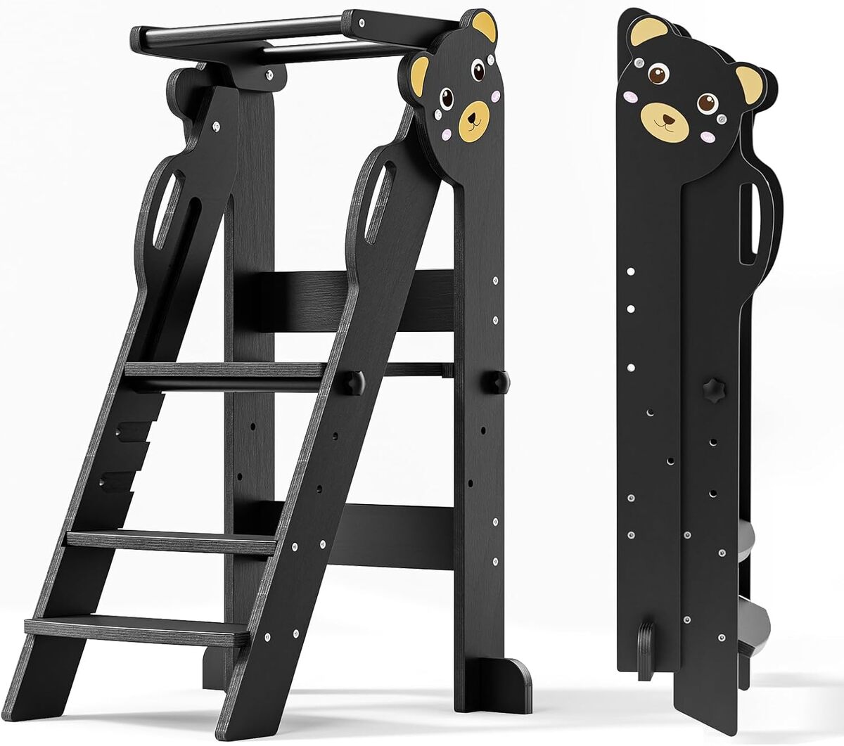Test de la tour Montessori pliable Aoykkii (Noir Petit Ours)