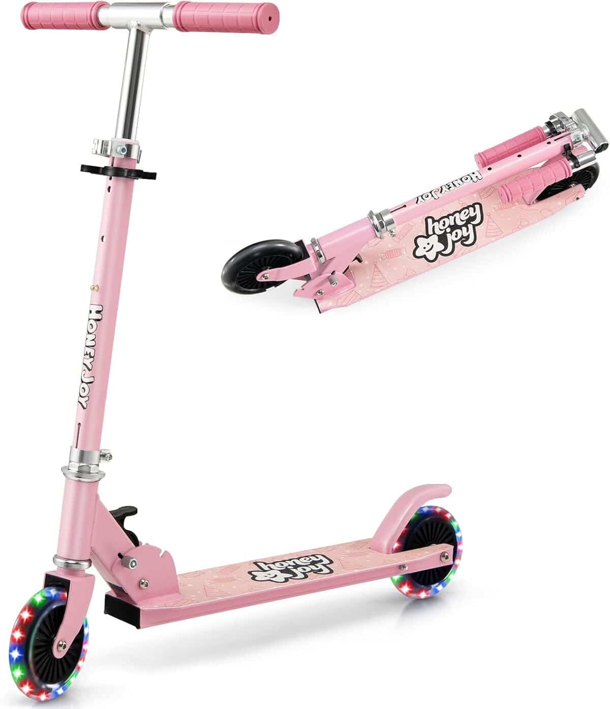Test trottinette GYMAX enfant : hauteur réglable et roues LED