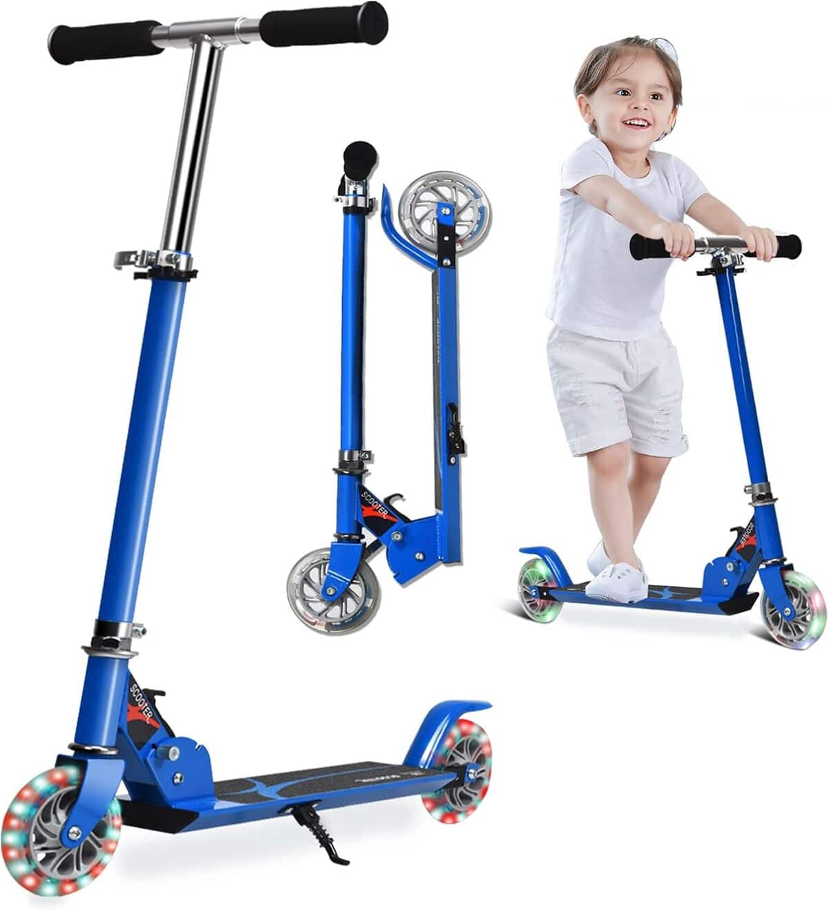 Test : trottinette pliable GYMAX enfant avec roues lumineuses