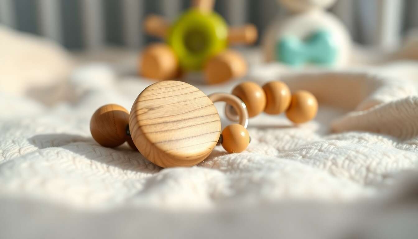 Attache-tétine en bois : sécurité et style pour bébé