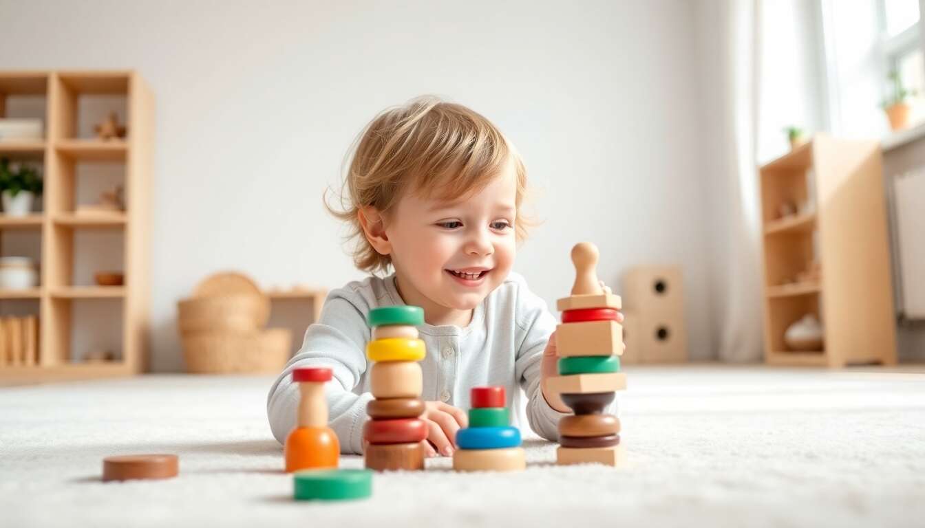 Jouets à encastrer Montessori : développement et apprentissage