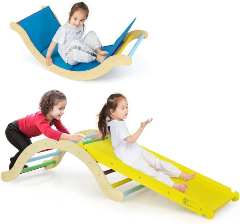 Arche D'escalade En Bois Pour Enfants 3 Ans+ - 2 En 1 Avec Coussin - Jeu Intérieur/extérieur, Capacité 50 Kg