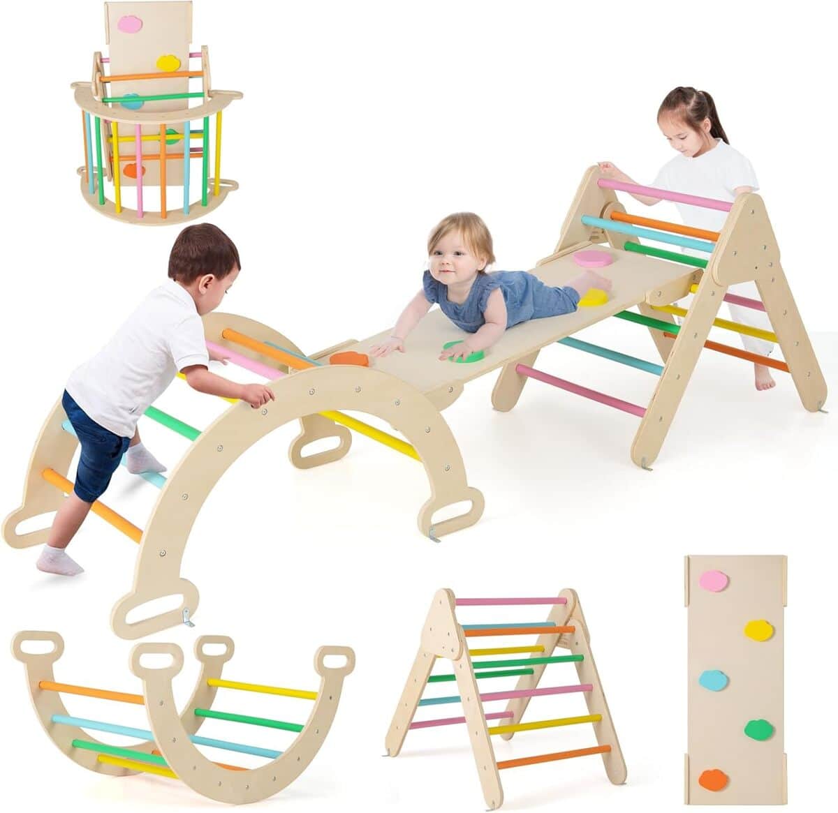 Test du triangle d'escalade Montessori 7 en 1 de Costway