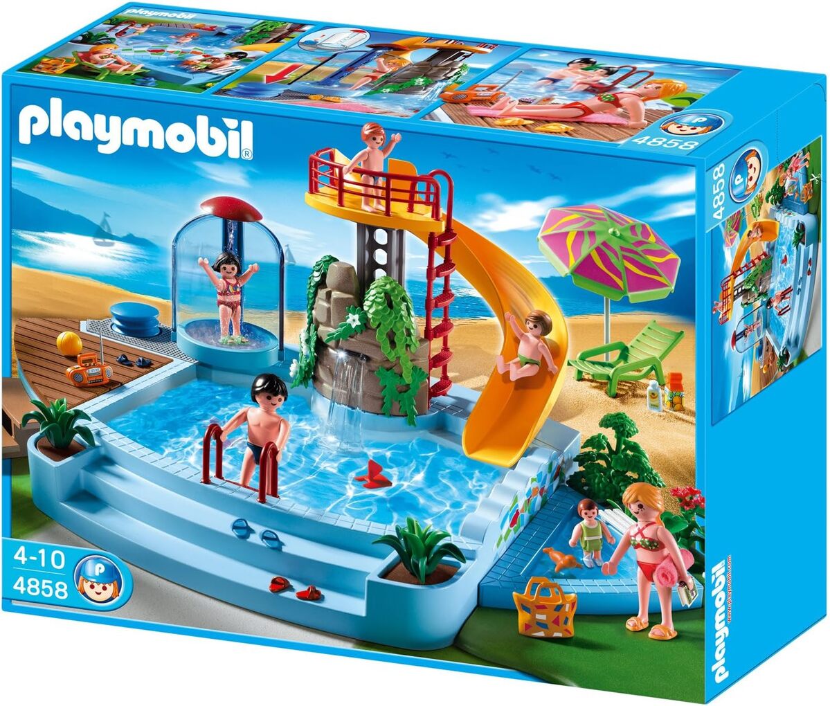 Test du jeu de construction piscine avec toboggan Playmobil 4858