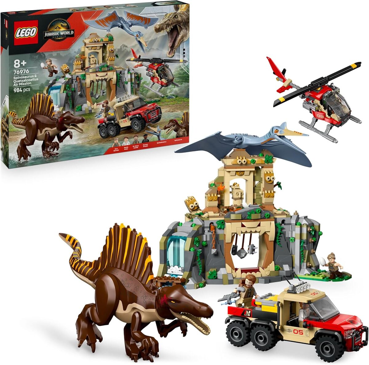 Test du LEGO Jurassic World : mission aérienne avec spinosaure et quetzalcoatlus 76976