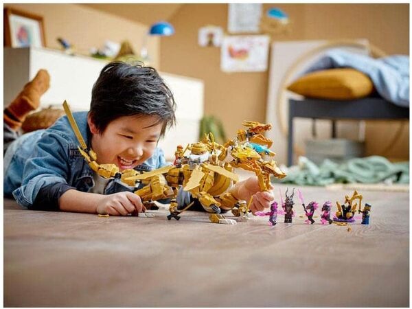 LEGO 71774 Ninjago L’Ultra Dragon d’Or de Lloyd: Set Ninja, Jeux créatifs, Jouet avec Figurines Kai et Zane, Cadeau Garçons et Filles