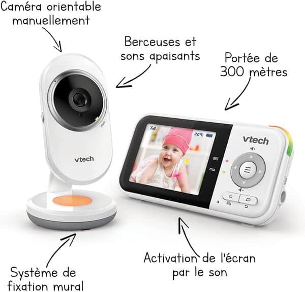VTech BM3254 Baby Monitor with Camera, Long Rang,2.8