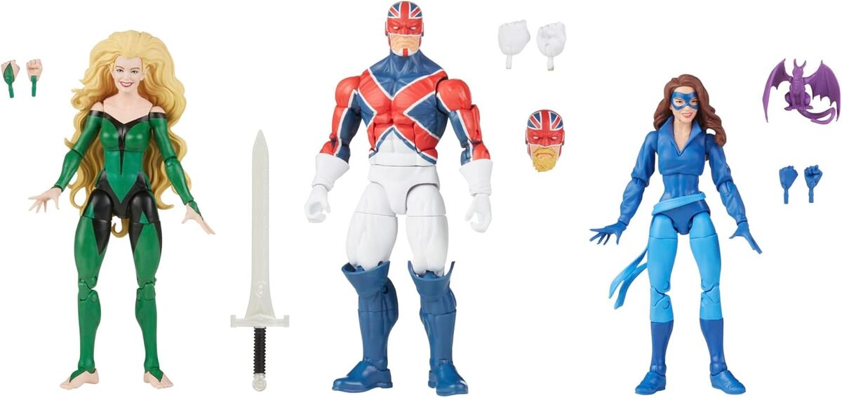 Test des figurines Hasbro Marvel Legends 128095 : meggan, captain Britain et Shadowcat