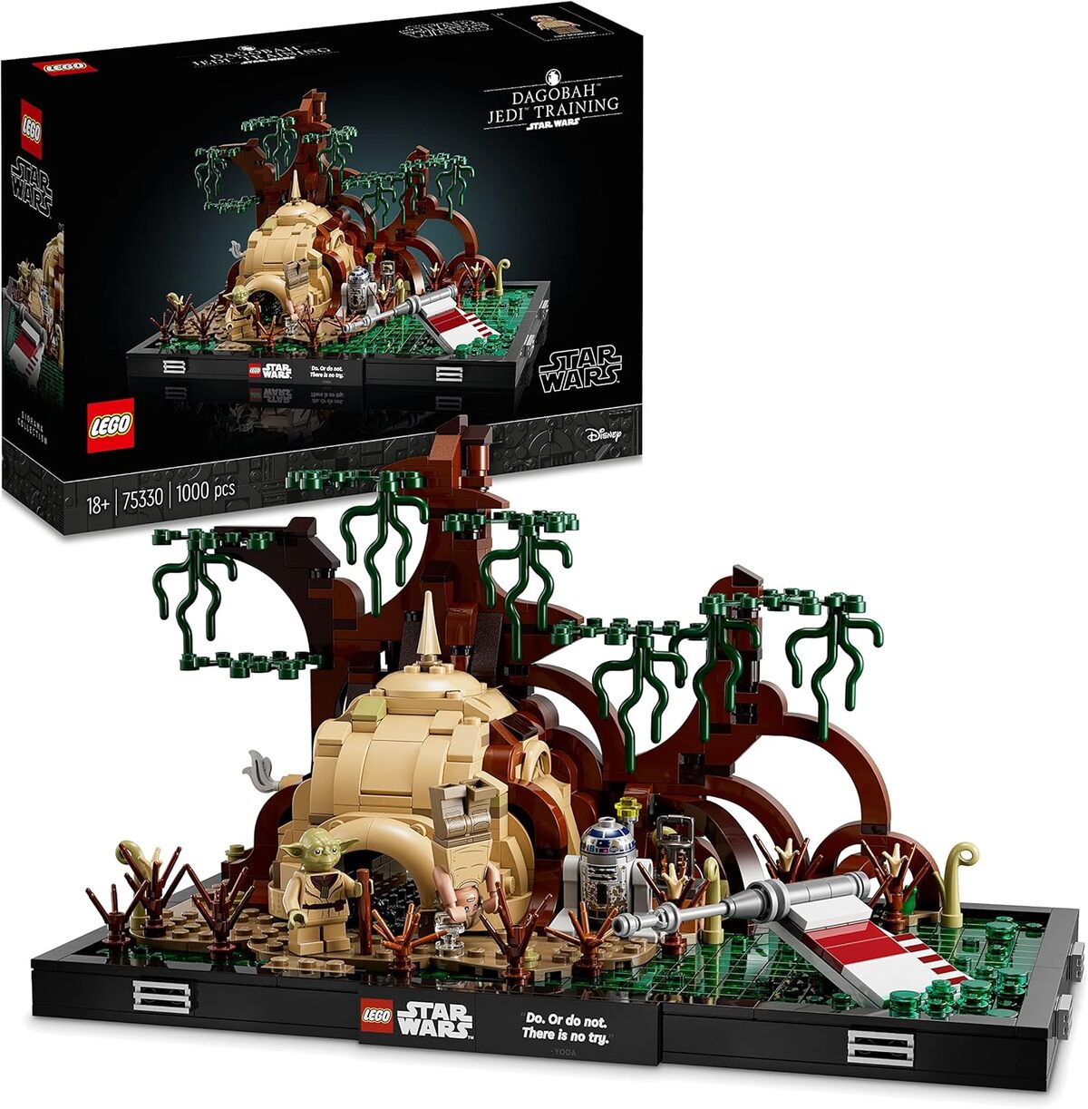 Test du diorama LEGO 75330 : l'entraînement Jedi sur Dagobah