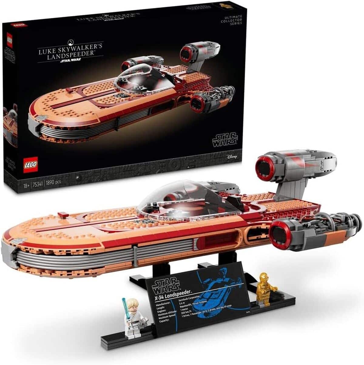 Test du landspeeder de Luke Skywalker LEGO Star Wars 75341 pour adultes