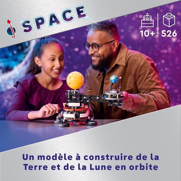 LEGO Technic La Planète Terre et la Lune en Orbite, Jouet de Construction Créatif, Stimule le Jeu en Autonomie, Thème du Système Solaire, Cadeau Intergalactique pour Garçons et Filles Dès 10 Ans 42179