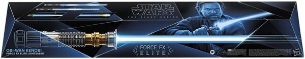 Star Wars The Black Series, Sabre Laser Force FX Elite d'Obi-Wan Kenobi de Collection avec LED et Effets sonores