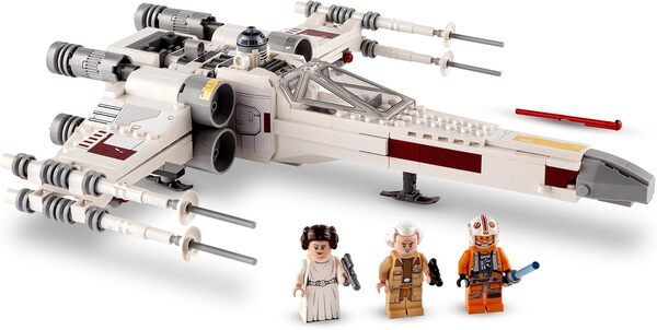 LEGO 75301 Star Wars X-Wing Fighter de Luke Skywalker: Jouet Vaisseau Spatial avec Figurines Princesse Leia et Droïde R2-D2, pour Fans de La Saga Star Wars, Cadeau pour Enfants de 9 Ans et Plus