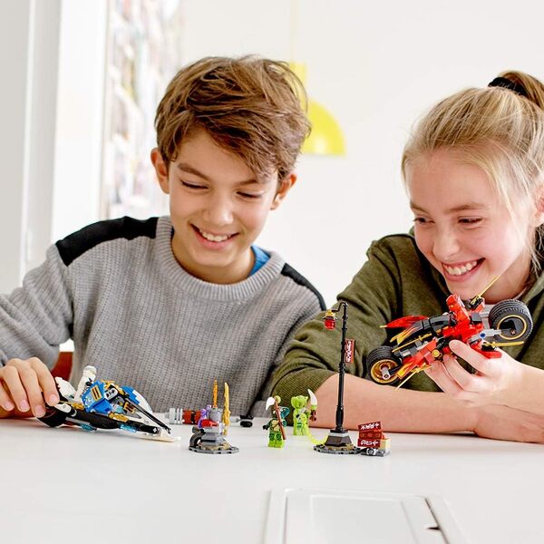 LEGO NINJAGO Legacy Kai�s Blade Cycle & Zane�s Snowmobile 70667 Building Kit (376 Pieces)