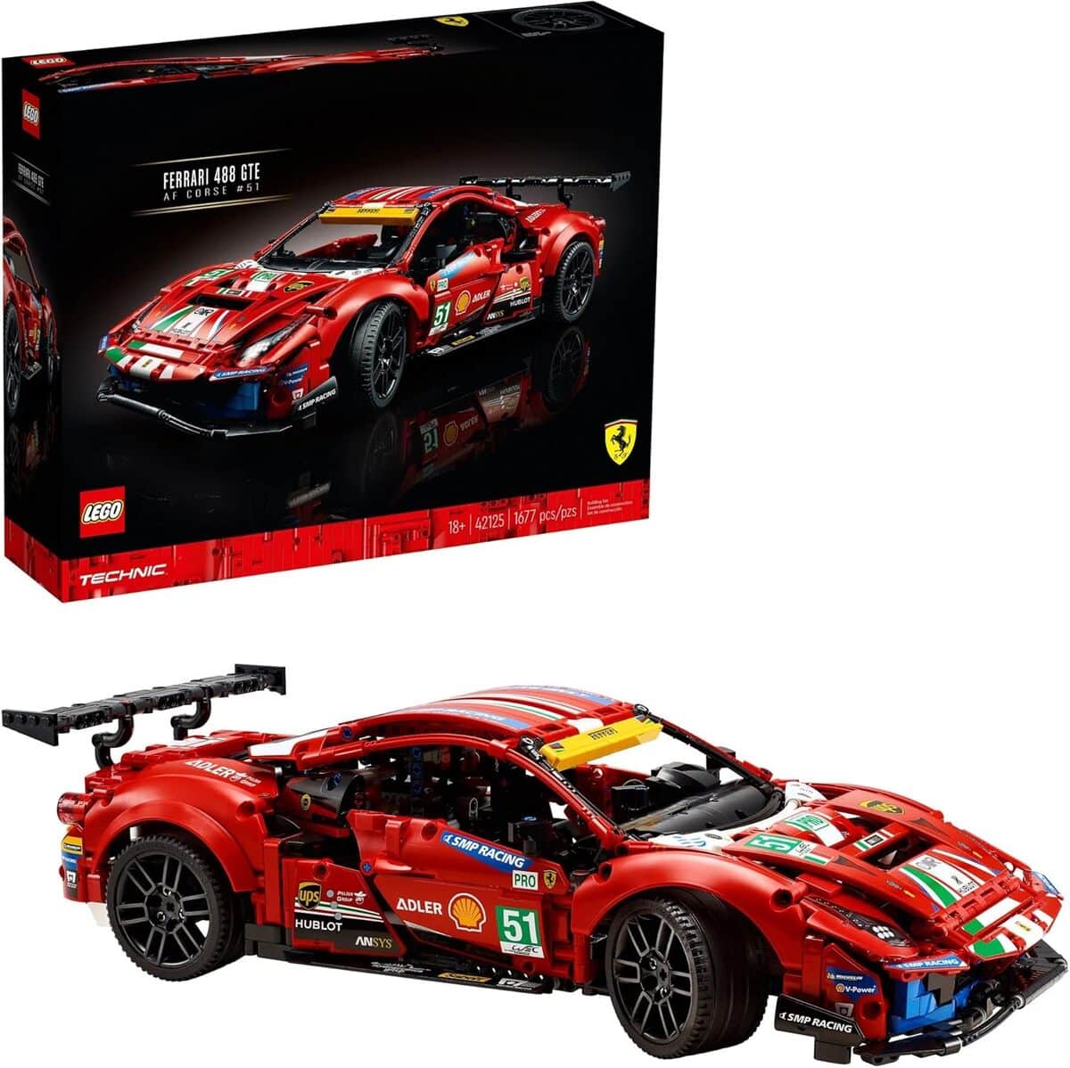 Test de la LEGO Technic Ferrari 488 GTE : maquette de voiture de course pour passionnés