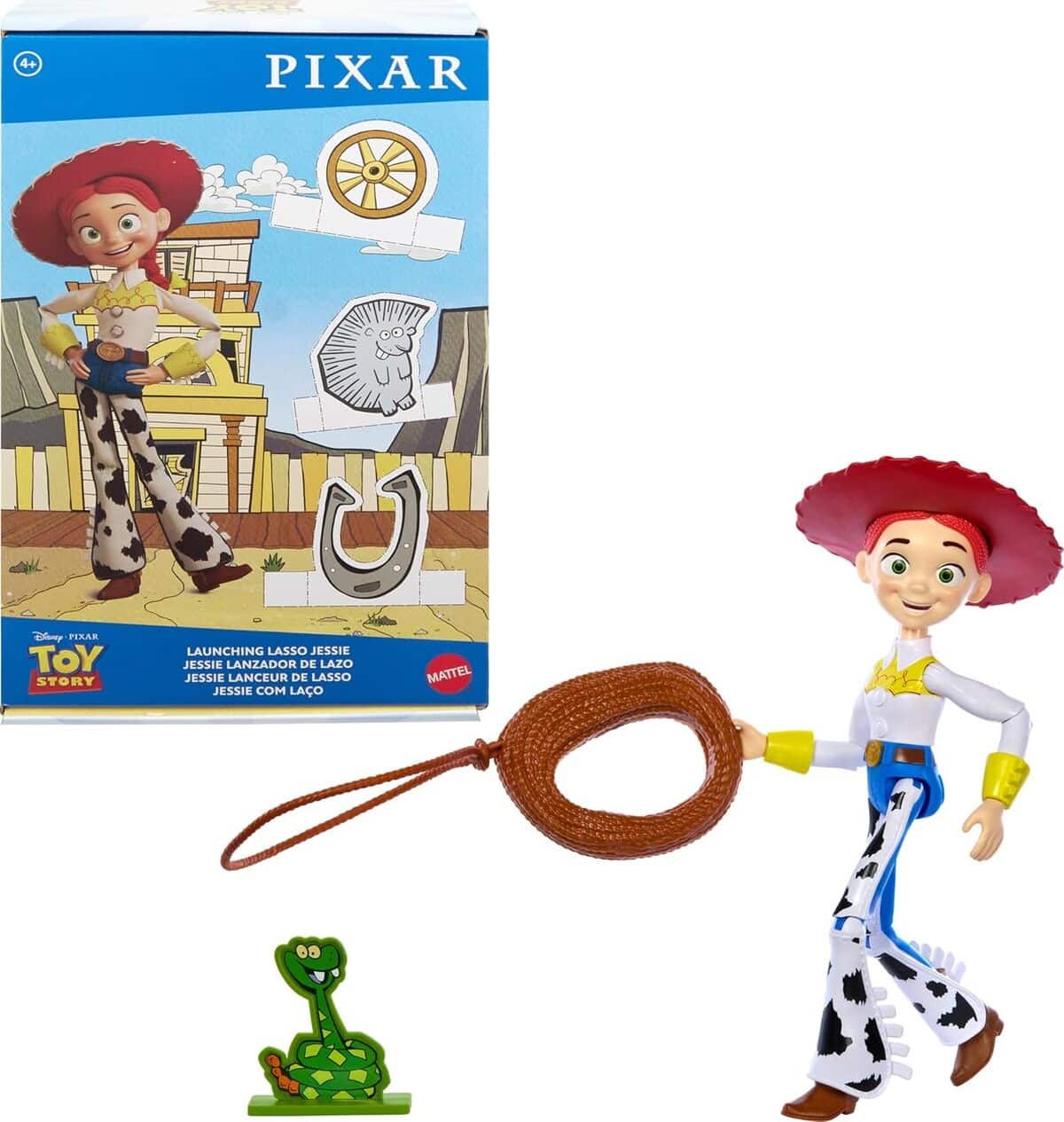 Test du jouet Jessie 30, 5 cm : lasso et serpent par Mattel Disney Pixar