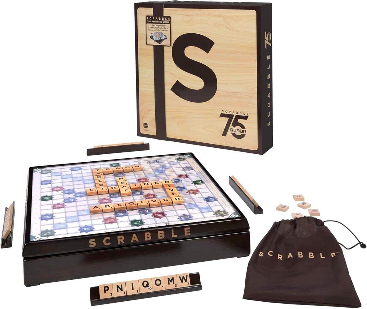 Test du scrabble édition spéciale 75ème anniversaire de Mattel : plateau tournant et modes variés