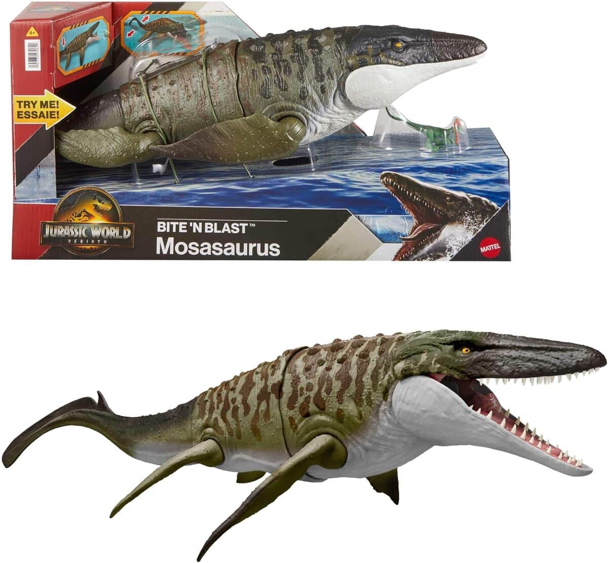 Test : figurine Mosasaurus Mattel Jurassic World, une immersion fidèle