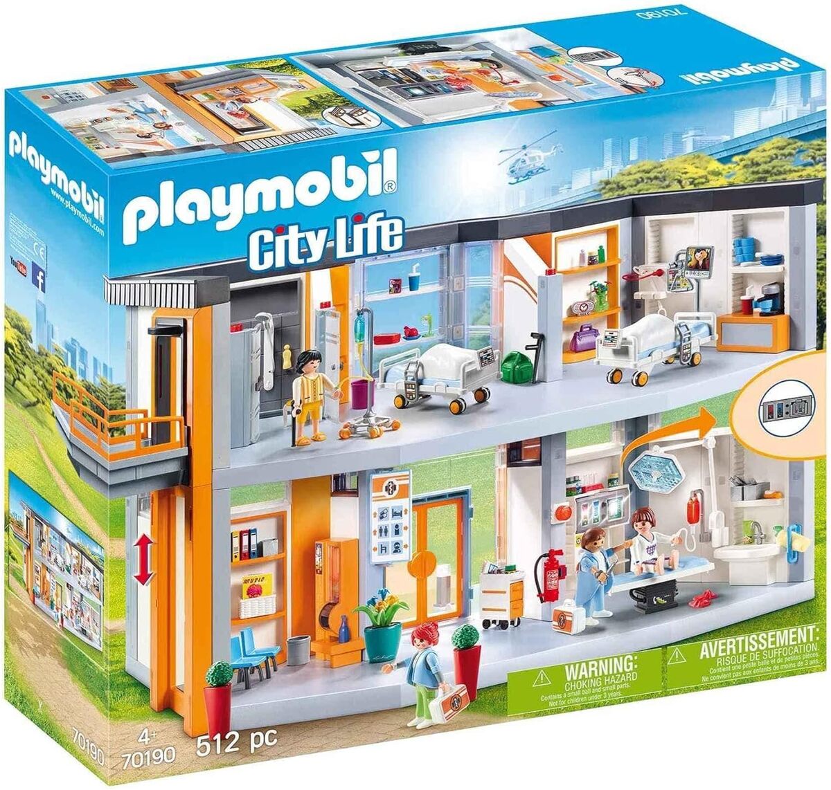 Test de l'hôpital aménagé Playmobil 70190 City Life