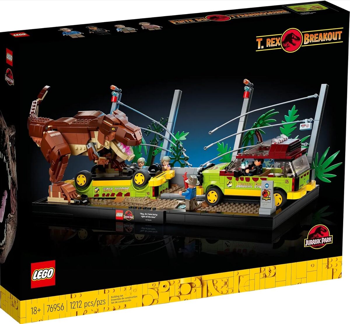 Test du LEGO Jurassic Park T.  rex Breakout 76956 : lot de 1212 pièces