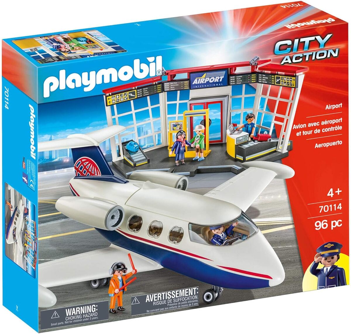 Test Playmobil 70114 : l'aéroport City Action en 96 pièces