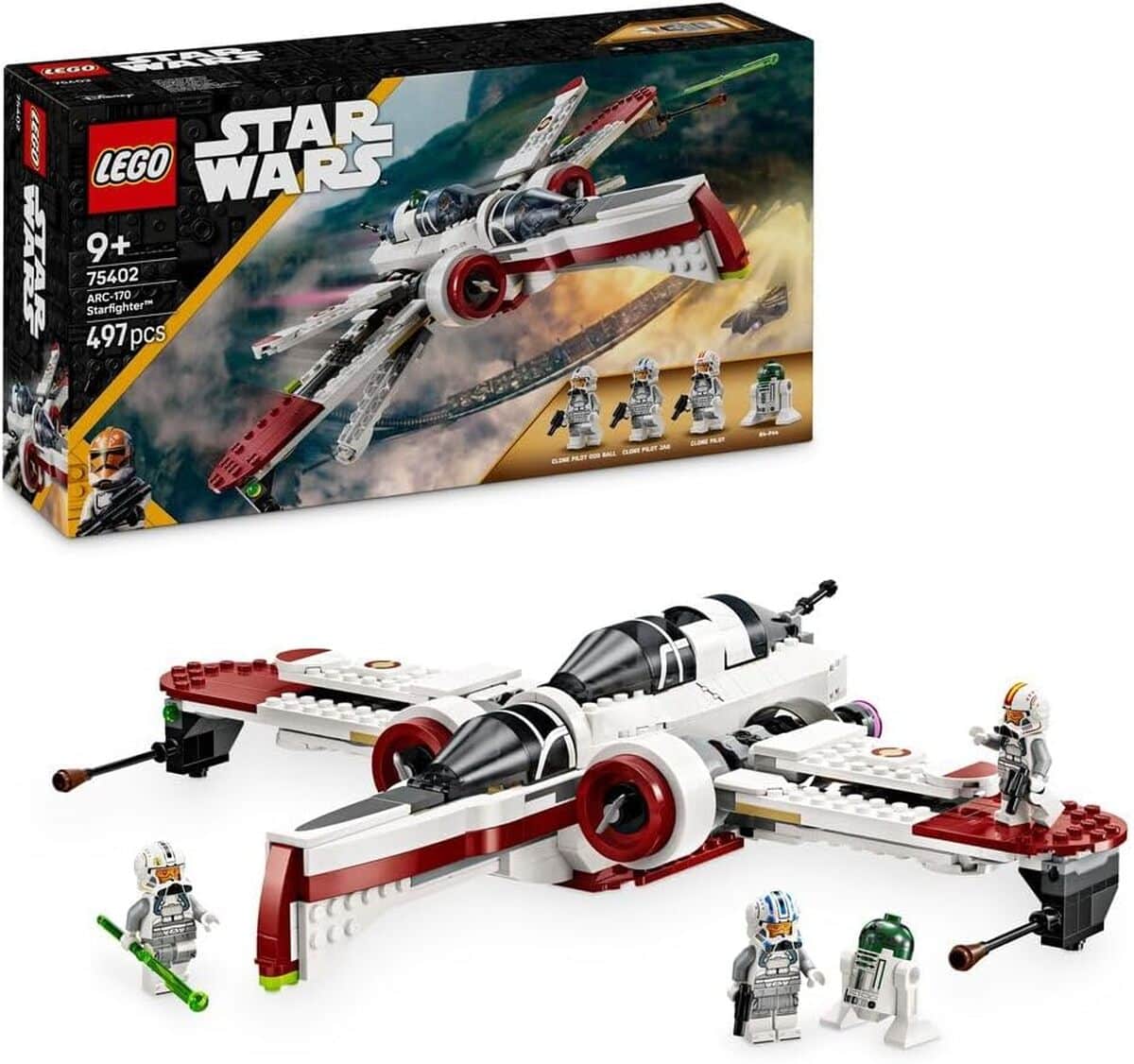 Test du LEGO Star Wars 75402 : chasseur ARC-170 et ses minifigurines
