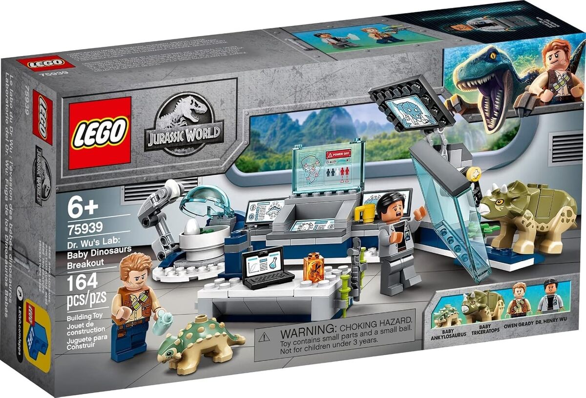 Test : lego 75939 jurassic world, le labo du Dr Wu avec bébé tricératops