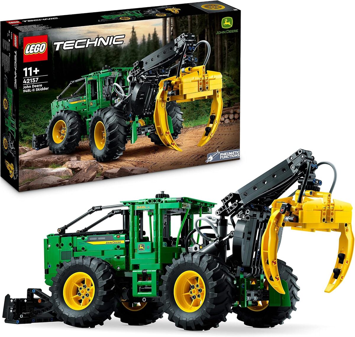 Test : lego technic débardeuse John Deere 948L-II, 1492 pièces