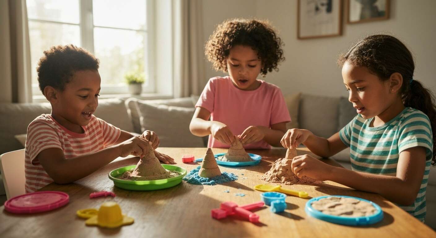Les diff&eacute;rents coffrets et accessoires kinetic sand