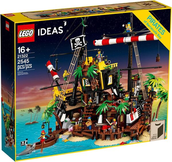 LEGO Ideas Pirates of Barracuda Bay 21322 Building Kit, Cool Pirate Shipwreck Model with Pirate Action Figures for Play and Display, Makes a Great Birthday, New 2020 (2,545 Pieces)