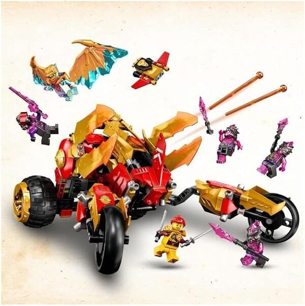 LEGO 71773 Ninjago Le Tout-Terrain Dragon d’Or de Kai, Ensemble avec Jouet de Voiture et Minifigurine Inédite de Zane, pour Enfants de 8 Ans et Plus