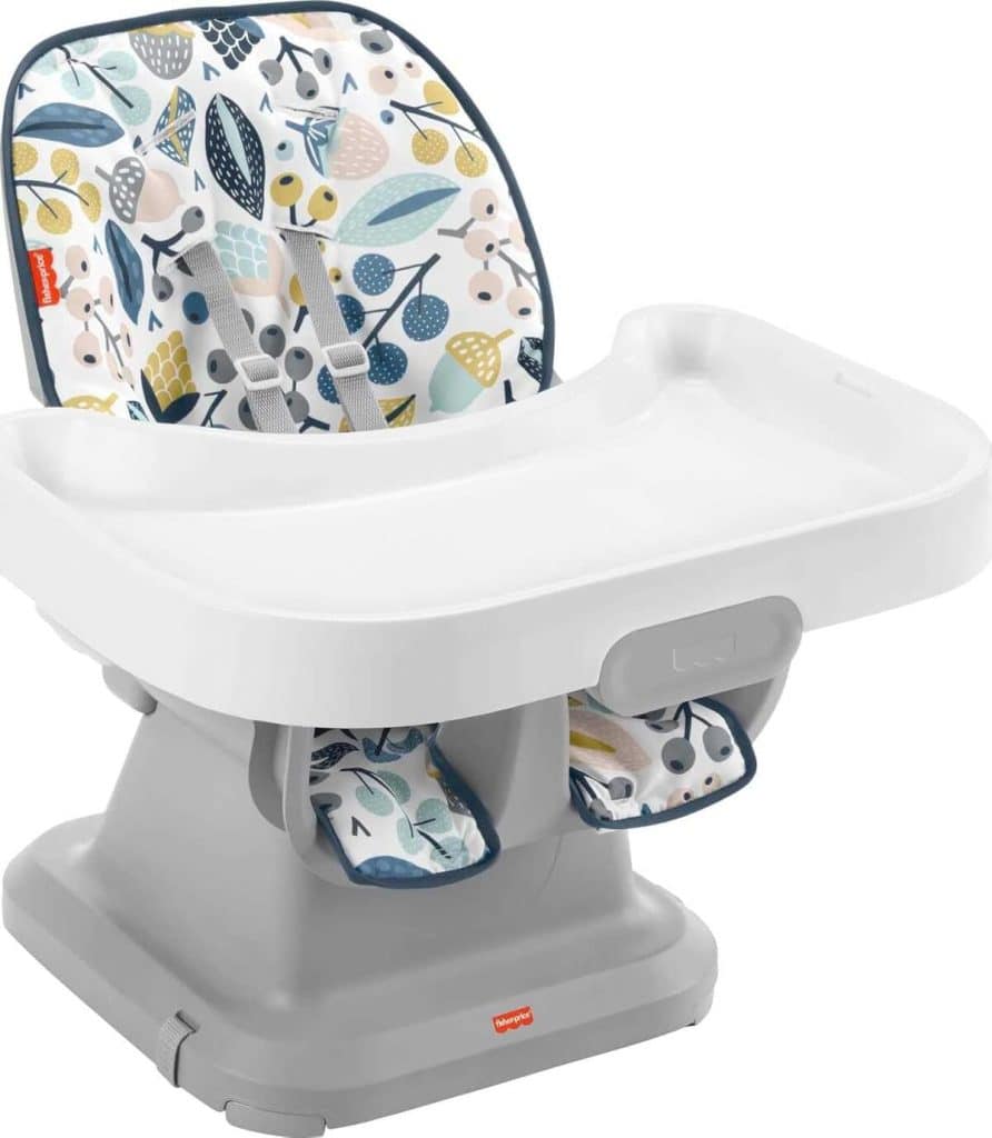 Test de la chaise haute Fisher-Price SpaceSaver Pacific Pebble : l'alliée pratique pour les repas
