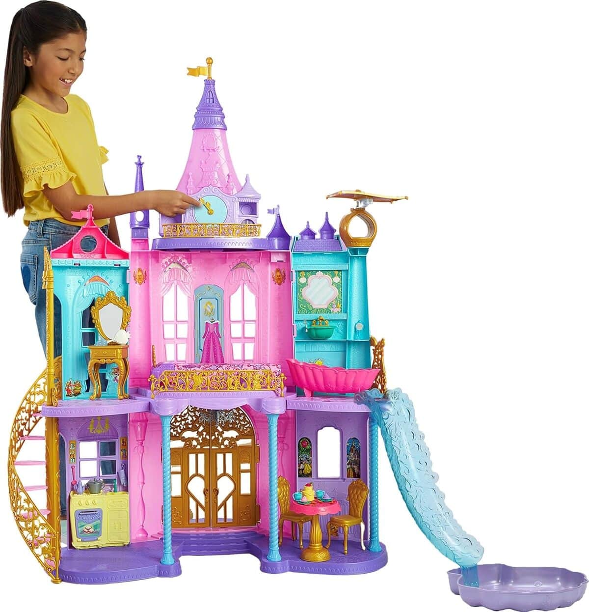 Test du château magique Adventures Mattel Disney Princesses : 3 niveaux, 25 accessoires et plus