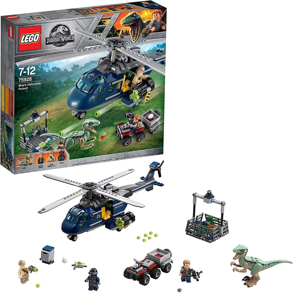 Test : lEGO 75928 Jurassic World La poursuite en hélicoptère de Blue
