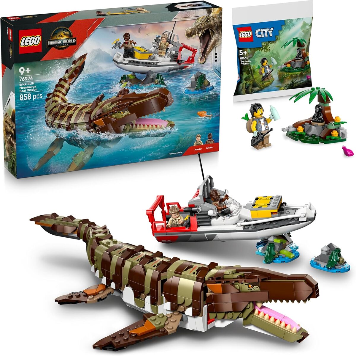 Test : lego Jurassic World Mosasaure 76974, expédition de dinosaures en bateau