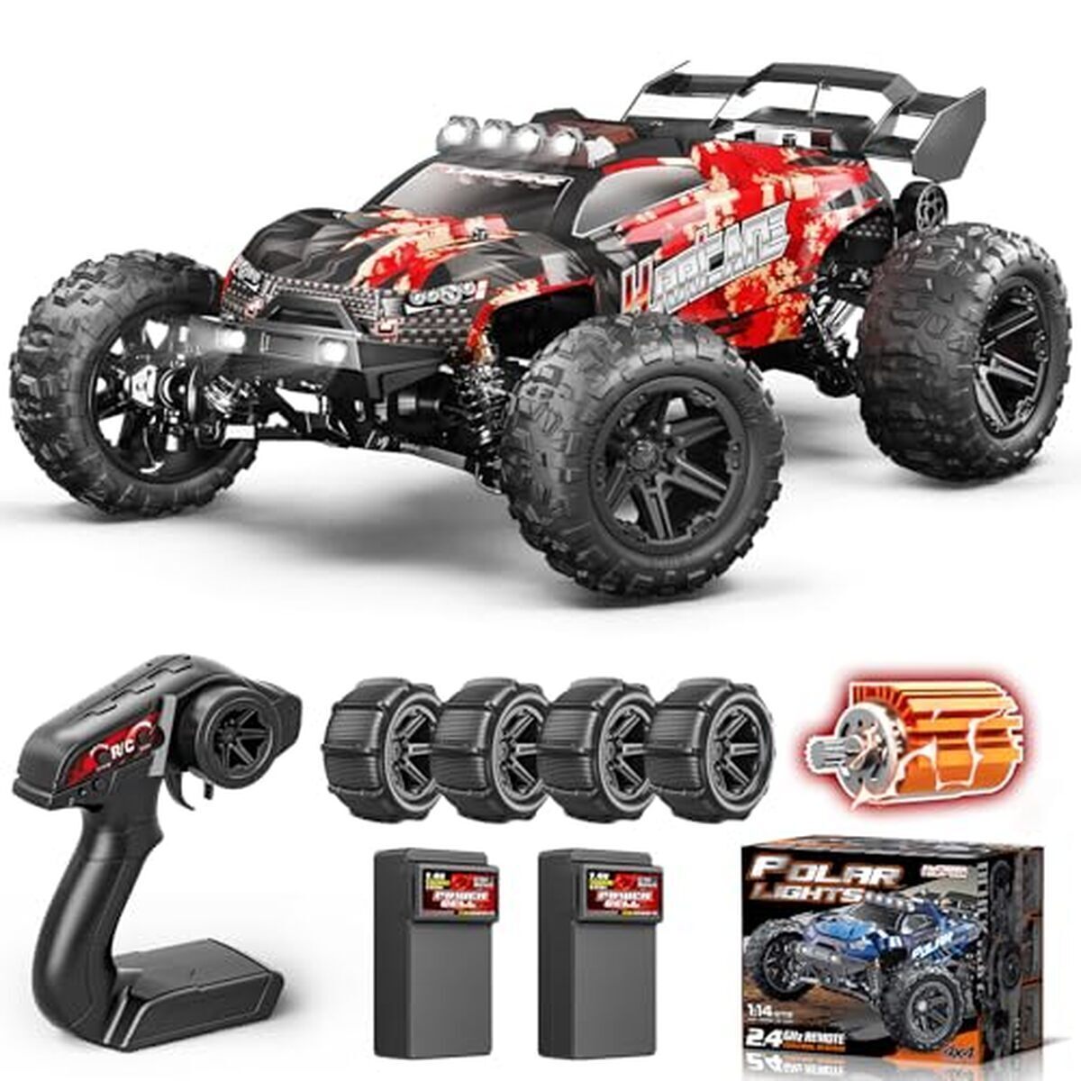 Test : yeshin voiture télécommandée 1 : 14 40 mph tout-terrain rouge