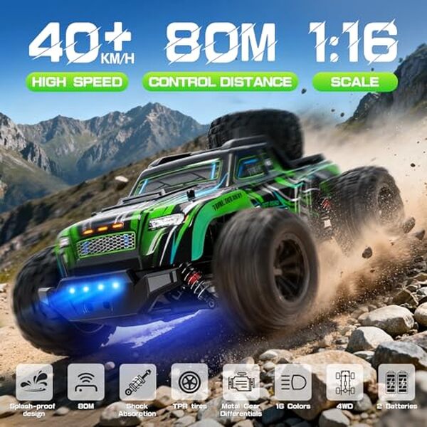 Découvrez la performance inégalée de la voiture radiocommandée BAZADER 4x4 : une expérience de vitesse à 40 km/h pour tous les passionnés d'aventure et de modélisme 高评속도