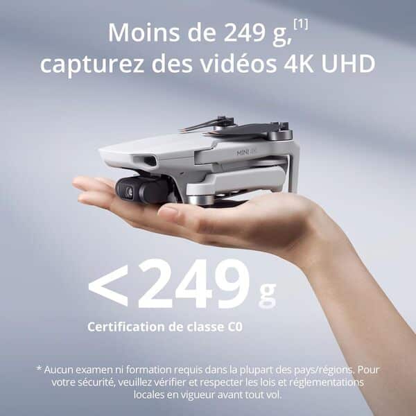 Découvrez les atouts du DJI Mini 4K : un drone compact alliant performance et simplicité d'utilisation, idéal pour capturer des vidéos de haute qualité en vol.