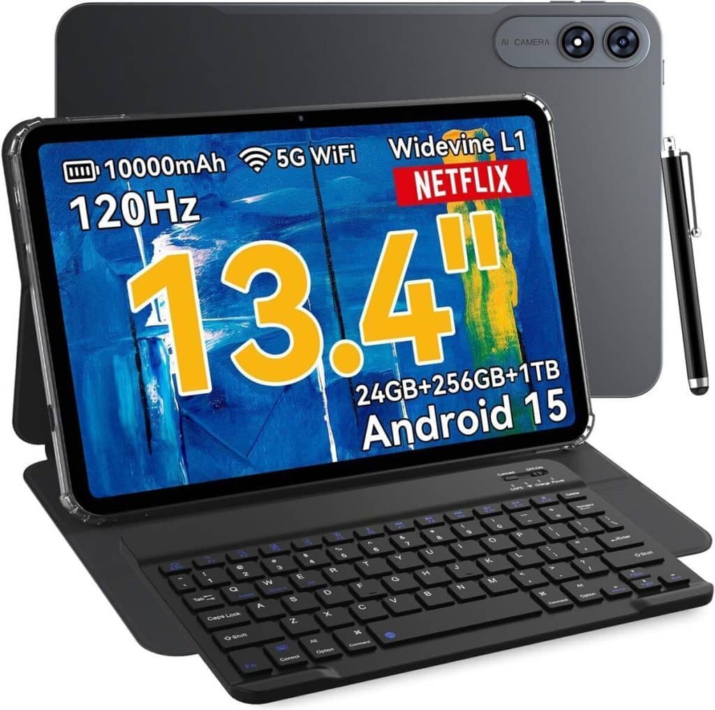 Test Dernier T60 pro : tablette Android 15 puissante avec clavier et stylet